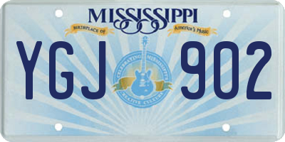 MS license plate YGJ902