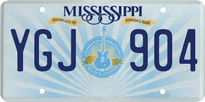 MS license plate YGJ904