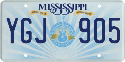 MS license plate YGJ905