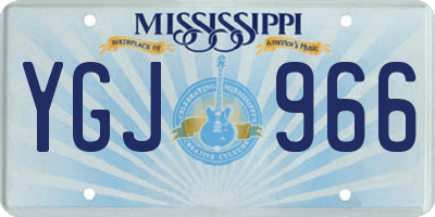 MS license plate YGJ966