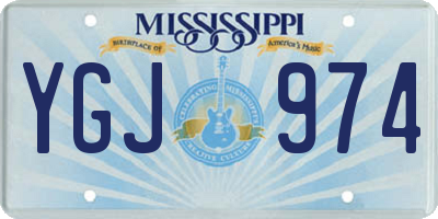 MS license plate YGJ974