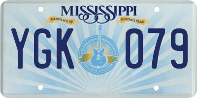 MS license plate YGK079
