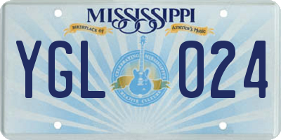 MS license plate YGL024