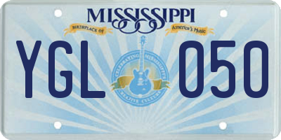 MS license plate YGL050