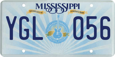 MS license plate YGL056