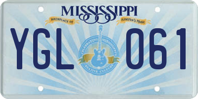 MS license plate YGL061