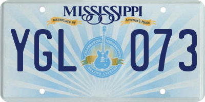 MS license plate YGL073