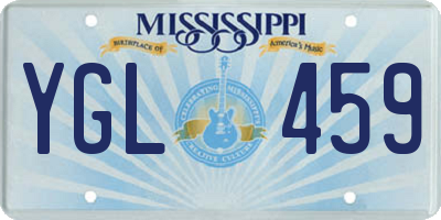 MS license plate YGL459