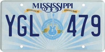 MS license plate YGL479