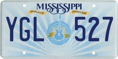 MS license plate YGL527