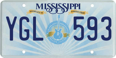 MS license plate YGL593