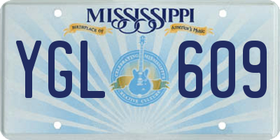 MS license plate YGL609