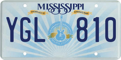 MS license plate YGL810
