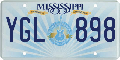 MS license plate YGL898
