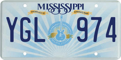 MS license plate YGL974