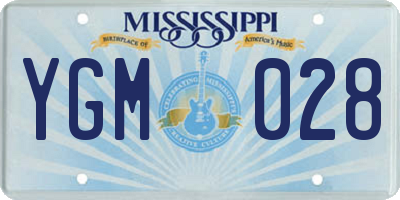 MS license plate YGM028