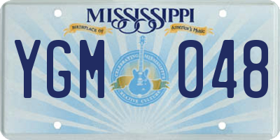MS license plate YGM048