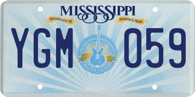 MS license plate YGM059