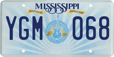 MS license plate YGM068