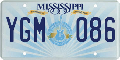 MS license plate YGM086