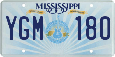 MS license plate YGM180