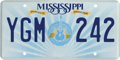 MS license plate YGM242