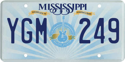 MS license plate YGM249