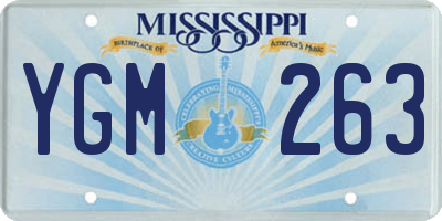 MS license plate YGM263