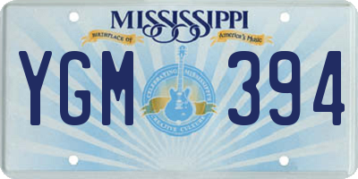 MS license plate YGM394