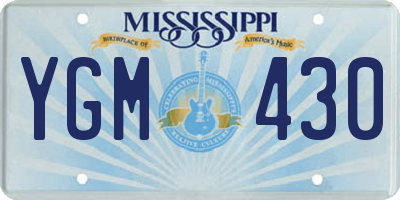 MS license plate YGM430