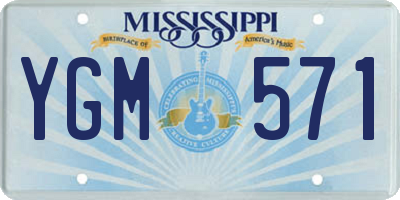 MS license plate YGM571