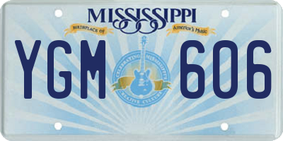 MS license plate YGM606