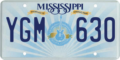 MS license plate YGM630