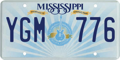 MS license plate YGM776