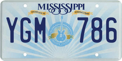 MS license plate YGM786