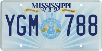MS license plate YGM788