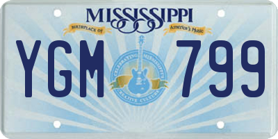 MS license plate YGM799