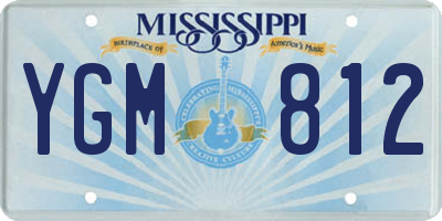 MS license plate YGM812