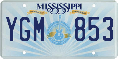 MS license plate YGM853