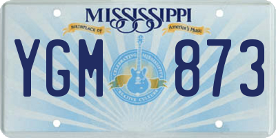 MS license plate YGM873