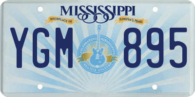MS license plate YGM895