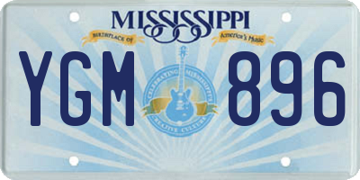 MS license plate YGM896