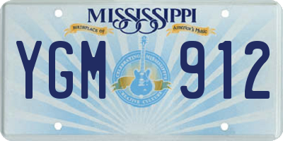 MS license plate YGM912