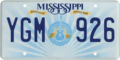MS license plate YGM926