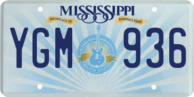 MS license plate YGM936