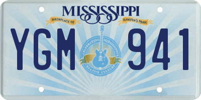 MS license plate YGM941