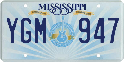 MS license plate YGM947
