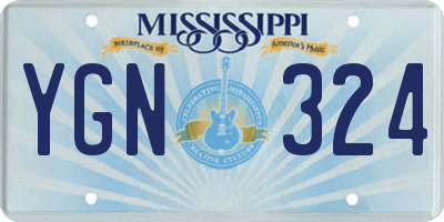 MS license plate YGN324