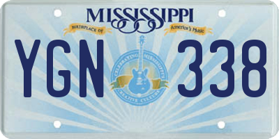 MS license plate YGN338