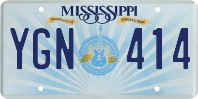 MS license plate YGN414